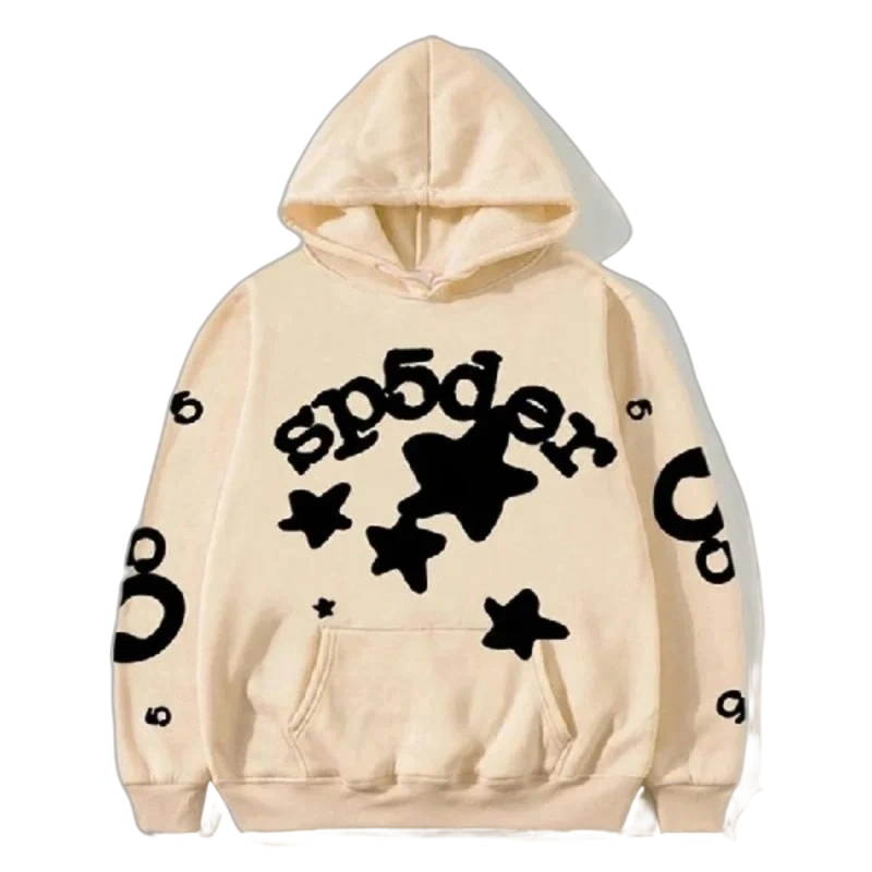 Beige Sp5der Beluga Hoodie