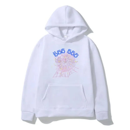 Sp5der Young Thug 555555 Angel Hoodies Men Women White