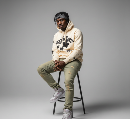 Beige Sp5der Beluga Hoodie