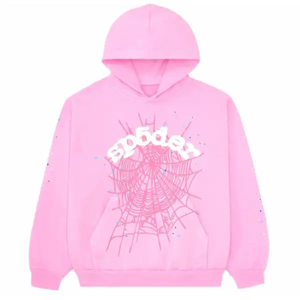 Sp5der OG Web Hoodie Pink