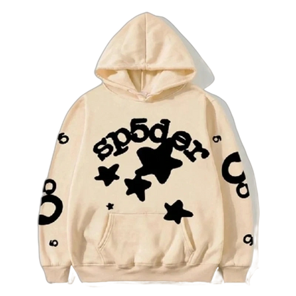 Beige Sp5der Beluga Hoodie