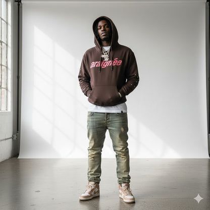 Spider Araignee Hoodie- Brown