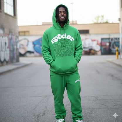 Sp5der Web Hoodie Slime Green