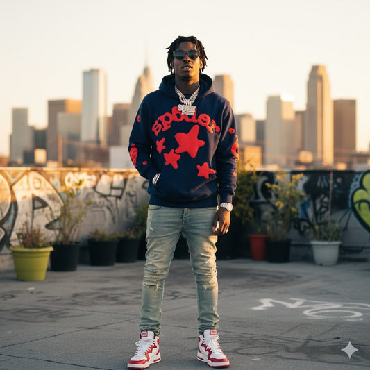 Sp5der Beluga Hoodie Navy