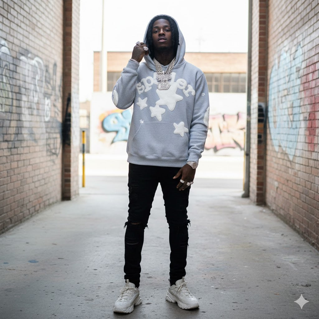 Sp5der Beluga Hoodie Heather Grey